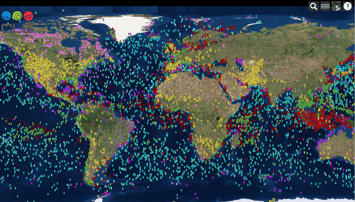 carte des mobiles suivis par CLS