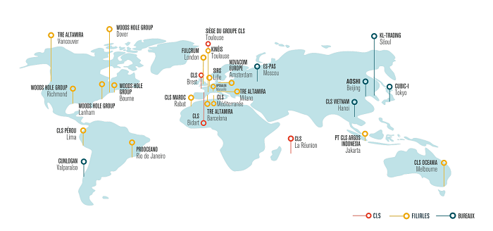 carte bureaux et filiales du Groupe CLS