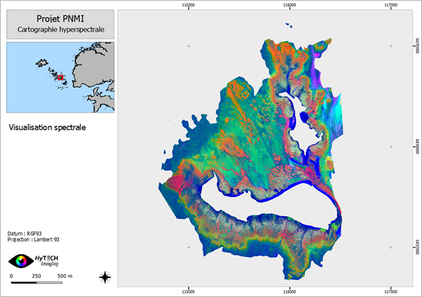 Hyperspectral imagery of Archipel de Molène (France)