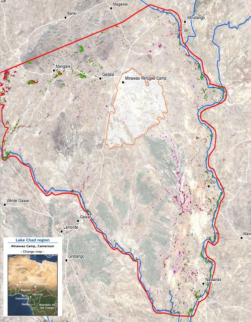Carte de la région du Lac Tchad