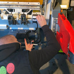 RFID Tracity à l'arrière d'un camion de collecte de déchets