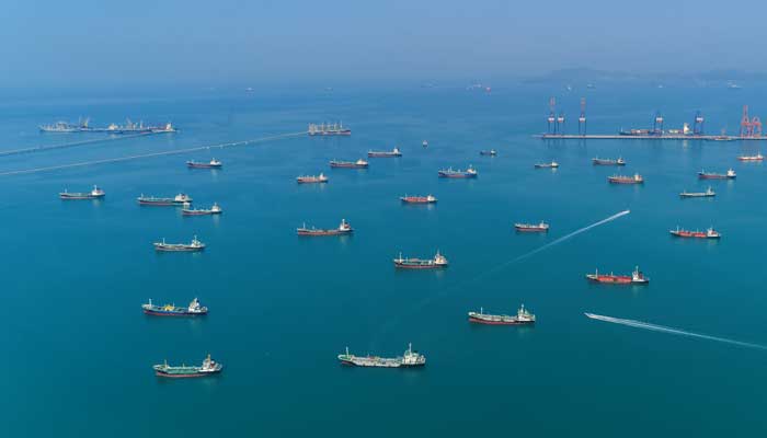 maritime fleets at sea