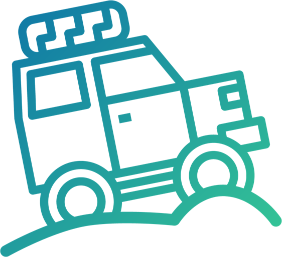 humanitarian land vehicle icon