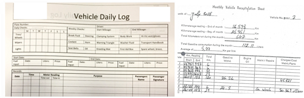 old paper logbook