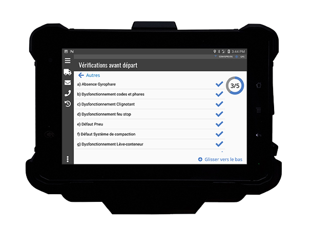 tablette navdroid verification avant depart