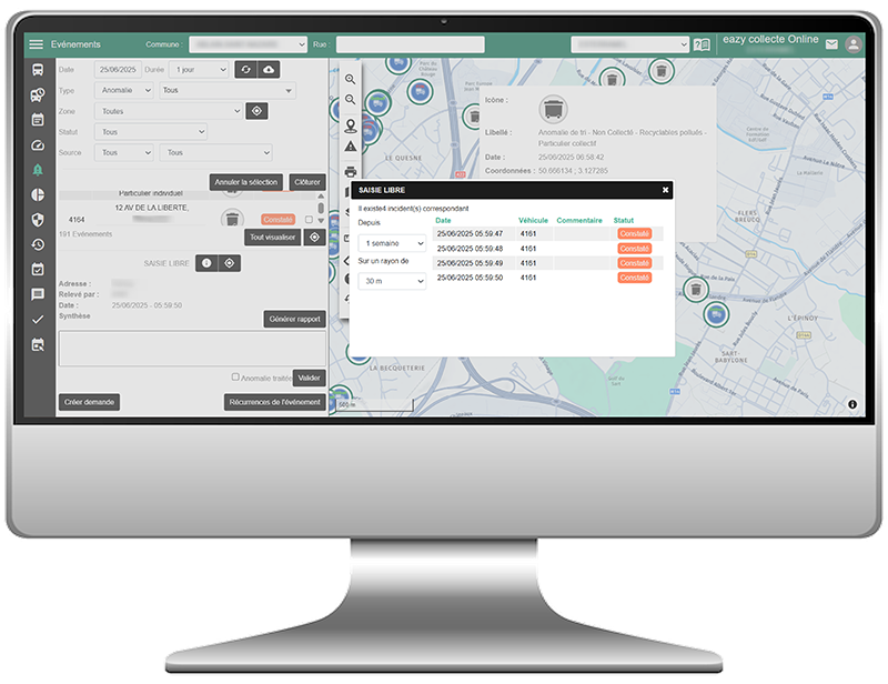 eazy collecte recurrence evenement