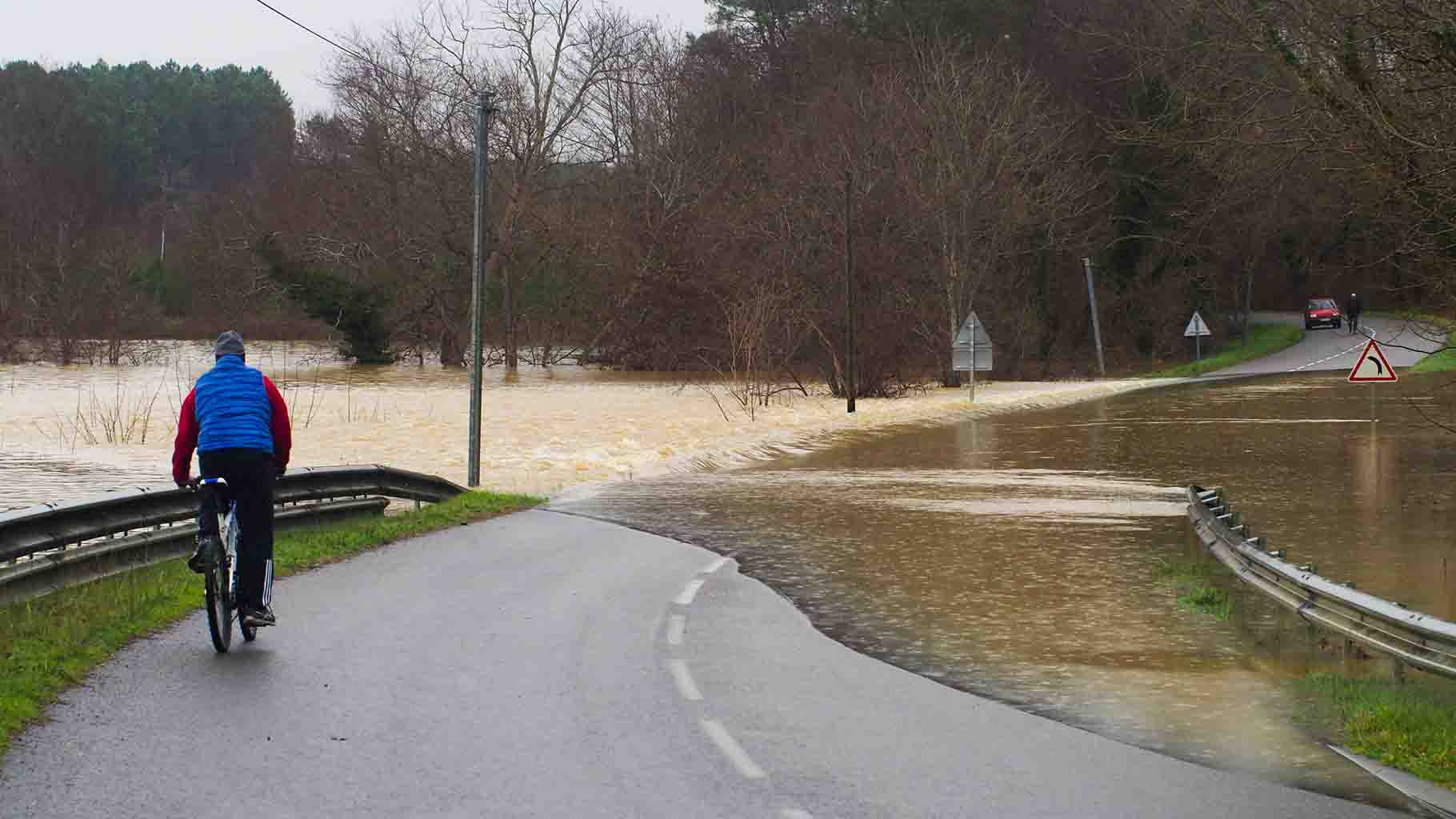 flooded road
