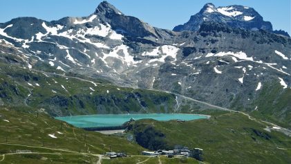 Glacier lake in Aosta Valley